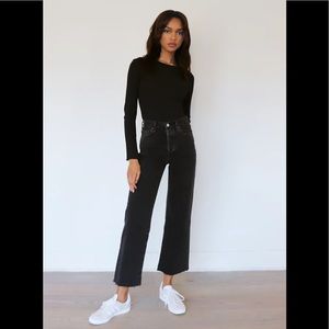 Denim Forum The Farrah High Rise Wide Leg 28L